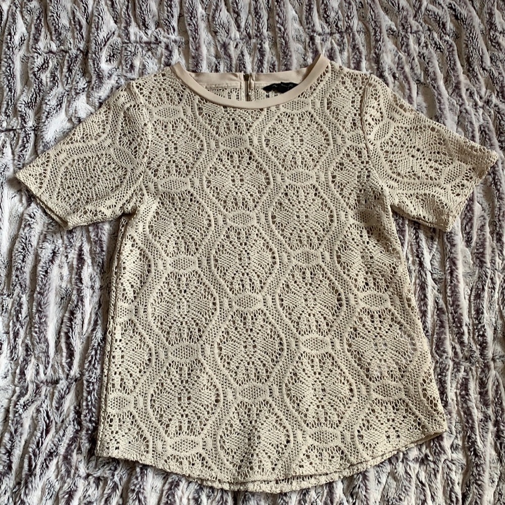 Banana Republic Lace Short Sleeved Shirt